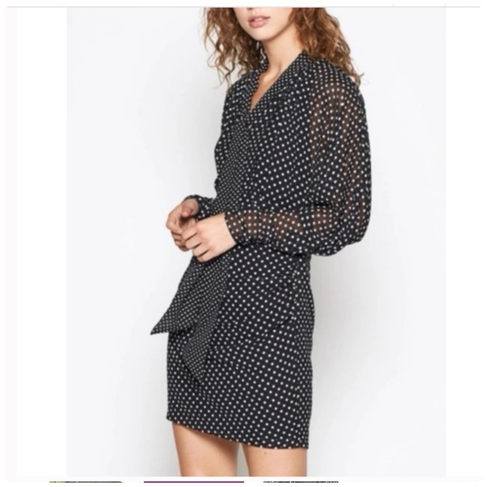 Joie Etha Polka Dot Black Dress